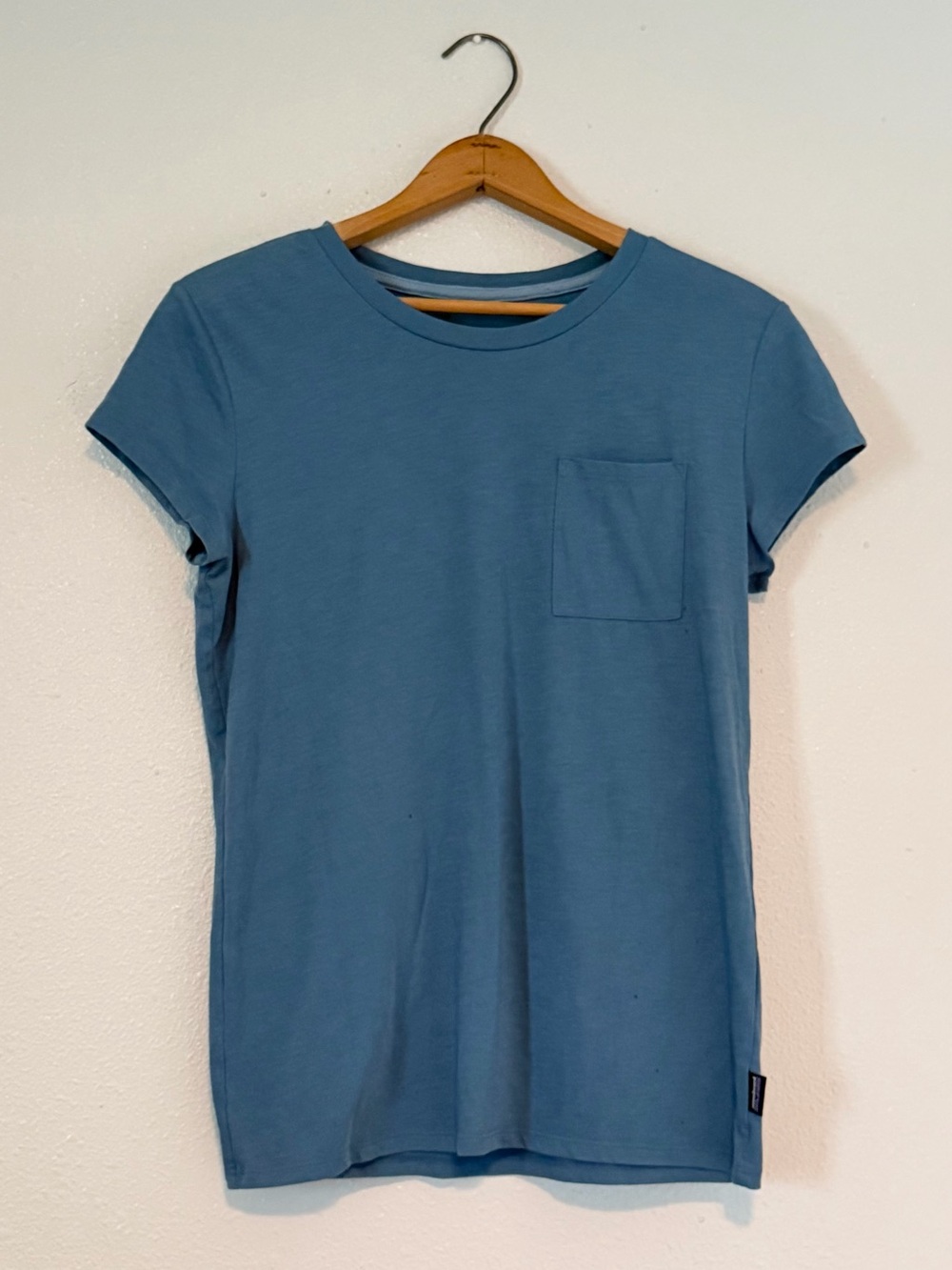 Patagonia Short Sleeve T-shirt Slub Knit Blue Sz S
